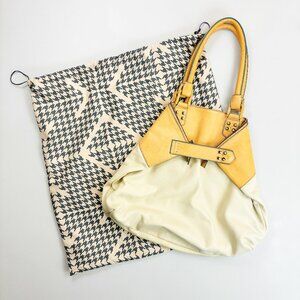 L.A.M.B. Gwen Stefani Sukte Vachetta Leather Tote Bag Purse RARE Luxury Y2K Bone